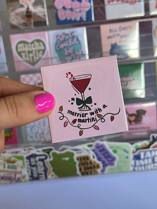 Christmas Magnet with drink